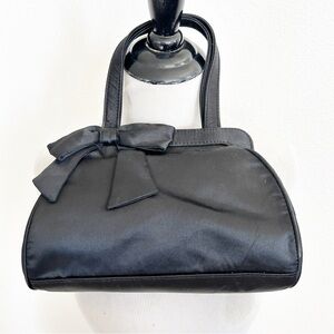 Elegant Black Bow Handbag